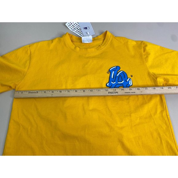 MLB Like Los Angeles Dodgers Womens Small Yellow T-Shirt Bubble Graphic NWT - Picture 4 of 6